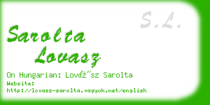 sarolta lovasz business card